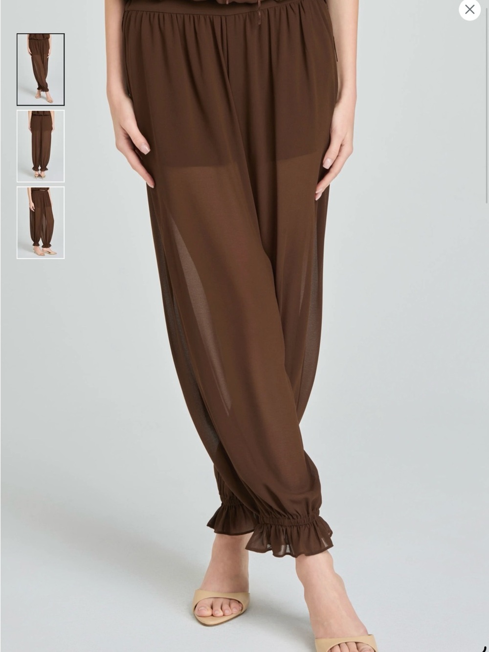 WAYF On Trend Olive Green Ballon/Harem Pants - Picture 7 of 10